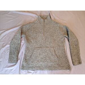 Natural Reflections Women's 1/4 Zip Fleece Pullover Sweater - Pale Green - Small